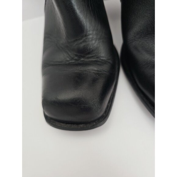 Harley Davidson Harness Boots 8 Darla Zip Mid Calf Above Ankle Black Leather - Picture 10 of 11